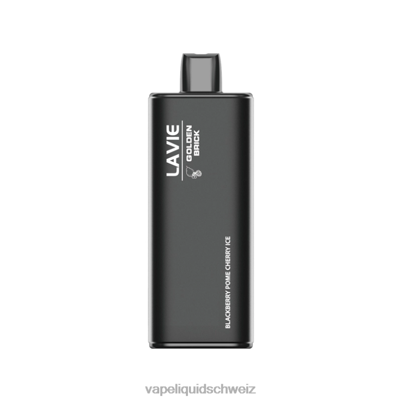 Vape Ohne Nikotin - LAVIE GOLDEN BRICK 10000 Züge Brombeer-Kernkirscheis 6626B54