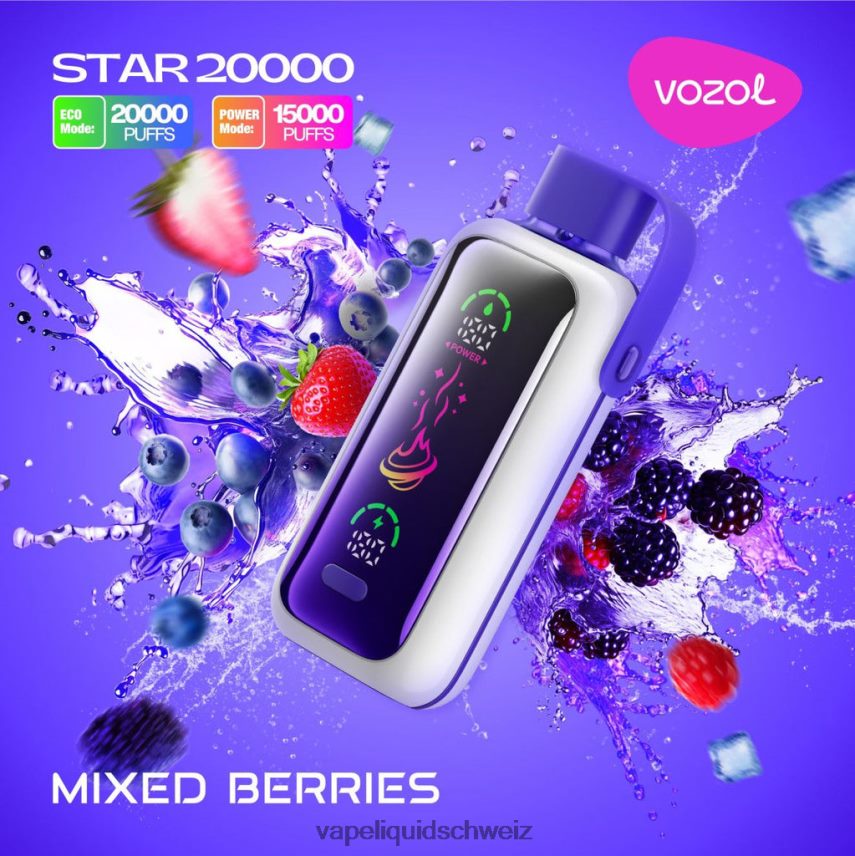 Vape Ohne Nikotin - VOZOL STAR 20000 gemischte Beeren N468LX14