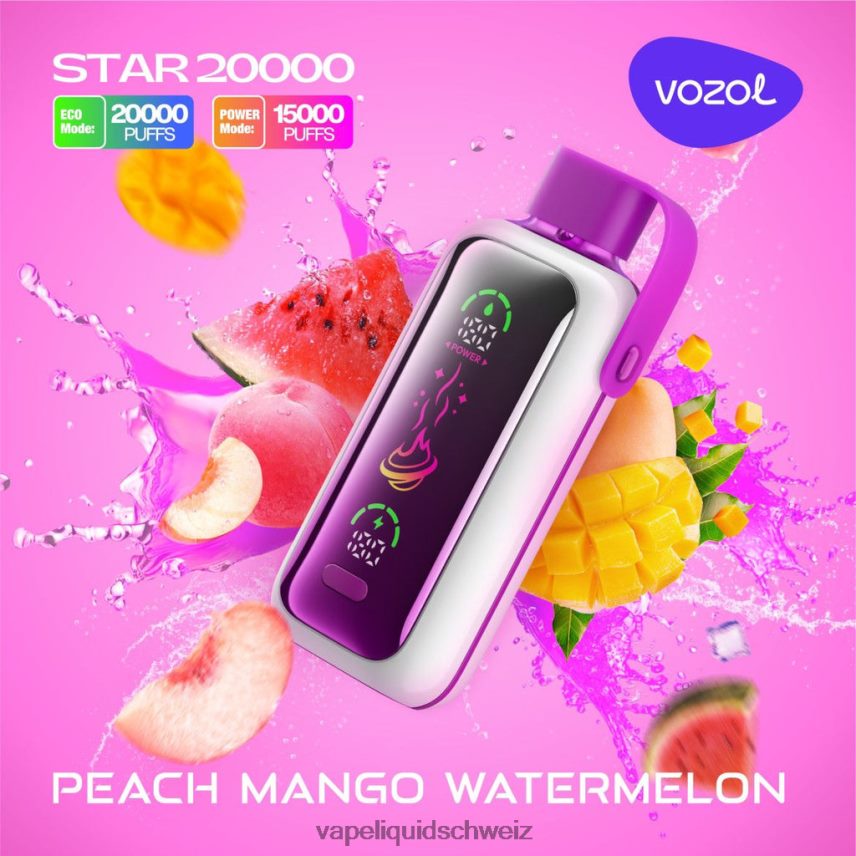 Vape Schweiz - VOZOL STAR 20000 Pfirsich-Mango-Wassermelone N468LX16