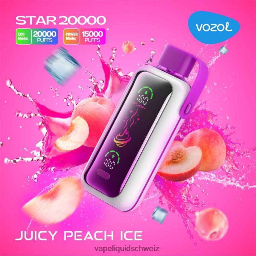 Vape Shop Zürich - VOZOL STAR 20000 saftiges Pfirsicheis N468LX10