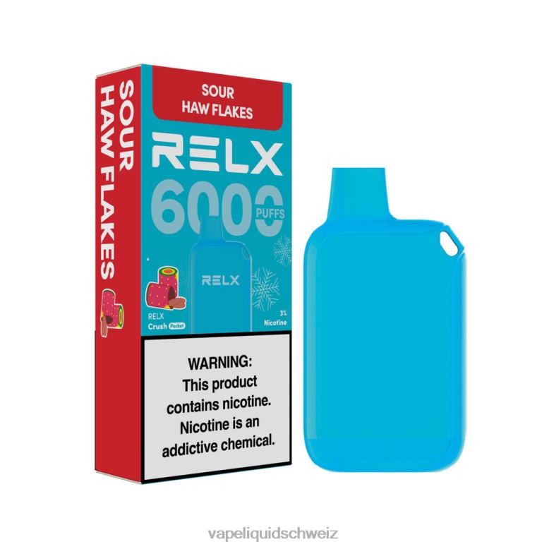 Vape Schweiz - RELX Crush Pocket 6000 eisig saure Hawflocken R6XLR16