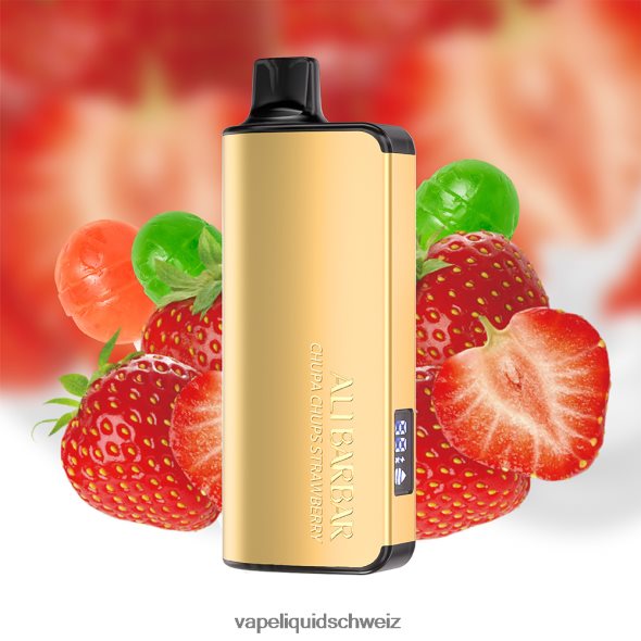 Vape Liquid - Alibarbar Ingot 9000 Einweg-Vaporizer Chupa Chups Erdbeere L6JN4X17