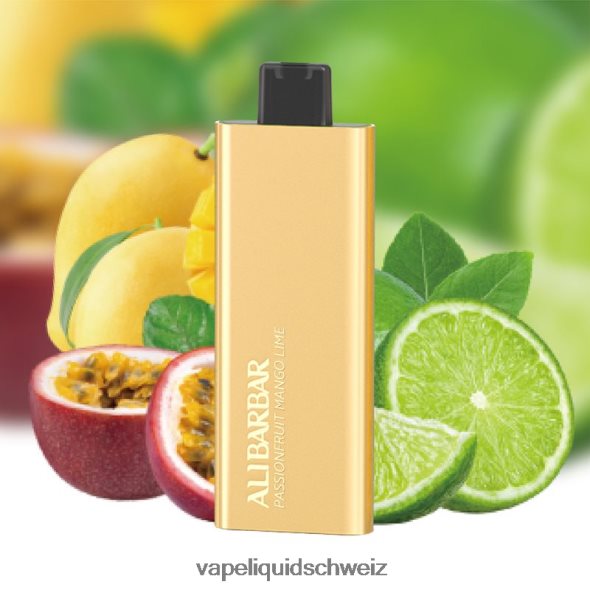E-Liquid Schweiz - Alibarbar Pandora 7000 Einweg-Vaporizer Passionsfrucht-Mango-Limette L6JN4X58