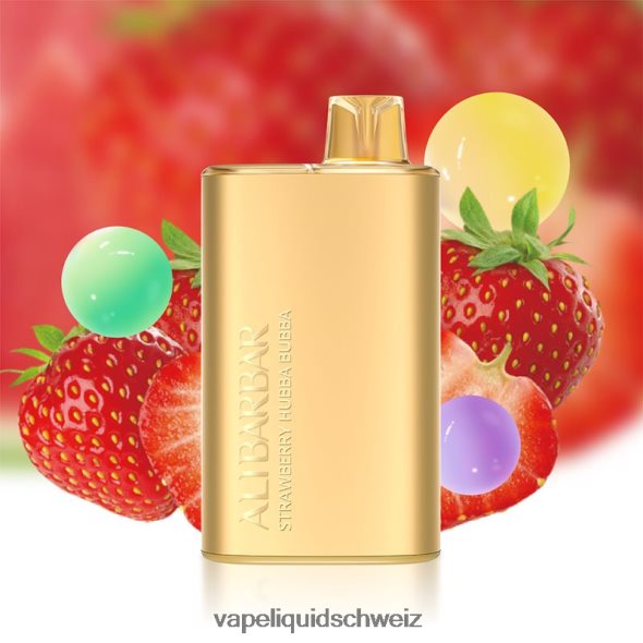 Vape Liquid - Alibarbar Rich 8000 Einweg-Vaporizer Erdbeer-Hubba-Bubba L6JN4X12