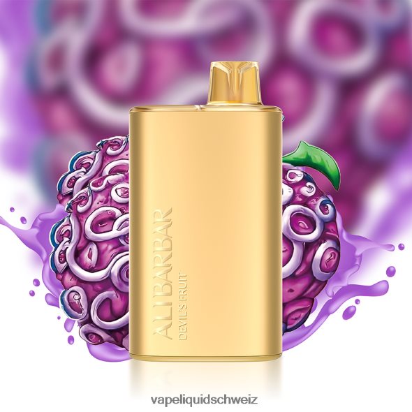 Vape Liquid - Alibarbar Rich 8000 Einweg-Vaporizer Erdbeer-Hubba-Bubba L6JN4X12