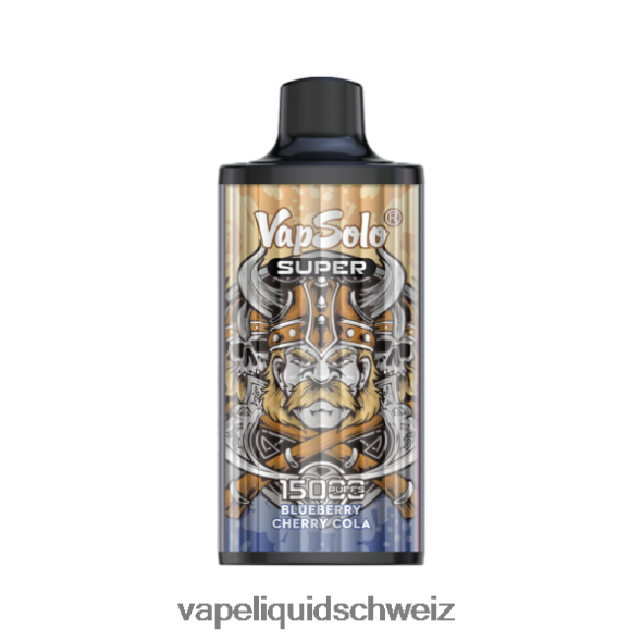Vape Ohne Nikotin - Vapsolo SUPER Einweg-Vapor Blaubeer-Kirsch-Cola L6JN4X109