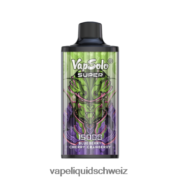 Vape Shop Zürich - Vapsolo SUPER Einweg-Vapor Heidelbeere, Kirsche, Cranberry L6JN4X110