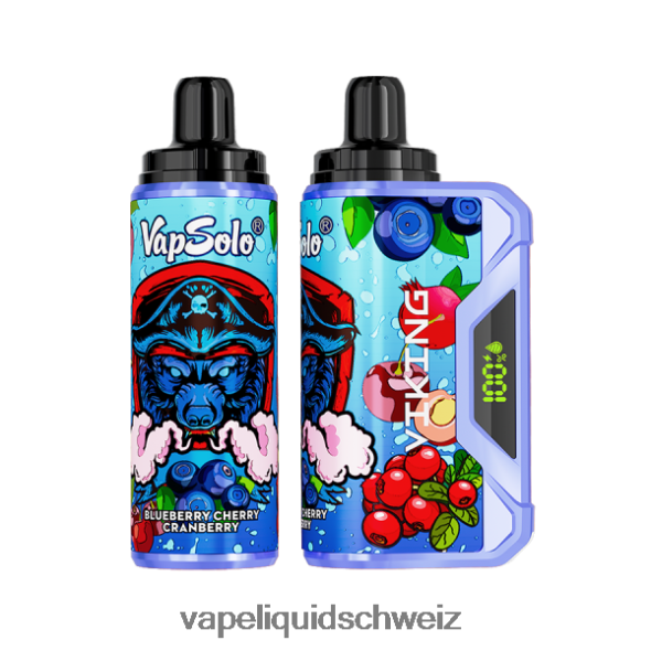 Vape Schweiz - Vapsolo VIKING Einweg-Vapor Heidelbeere, Kirsche, Cranberry L6JN4X131