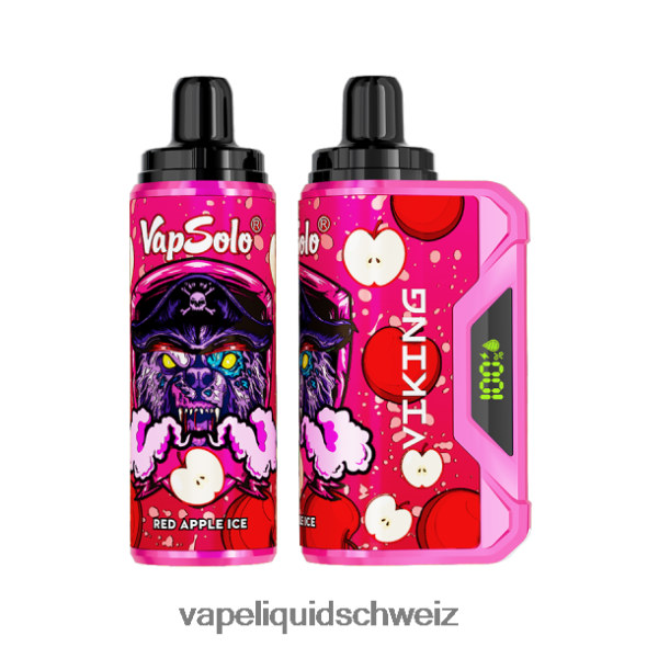 Vape Schweiz - Vapsolo VIKING Einweg-Vapor rotes Apfeleis L6JN4X136