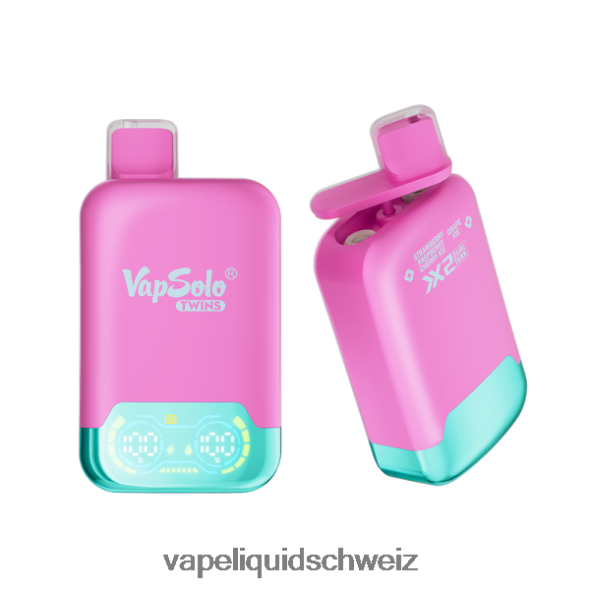 Vape Liquid - Vapsolo TWINS Einweg-Vapor Erdbeer-Himbeer-Kirscheis und Traubeneis L6JN4X127