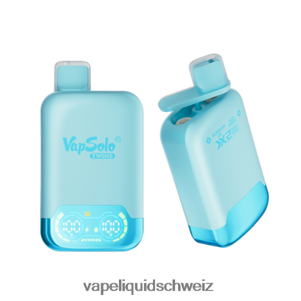 Vape Schweiz - Vapsolo TWINS Einweg-Vapor Blaubeereis und prickelnde Kirsche L6JN4X121