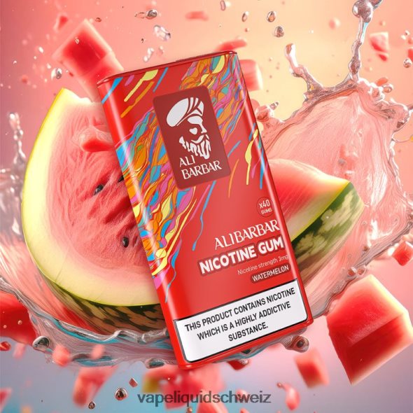 Vape Shop Zürich - Alibarbar Nikotinkaugummi Wassermelone L6JN4X85