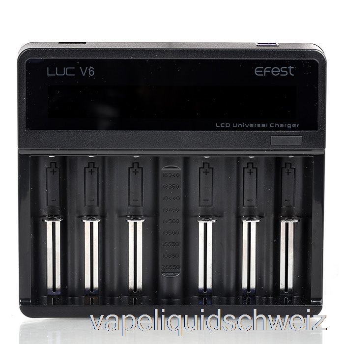 Efest Luc V6 6-Bay LCD Universal Ladegerät Vape Schweiz