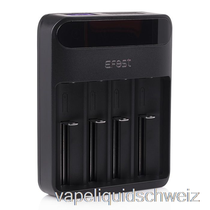 Efest Lush Q4 4-Bay Intelligentes LED-Akkuladegerät Vape Ohne Nikotin
