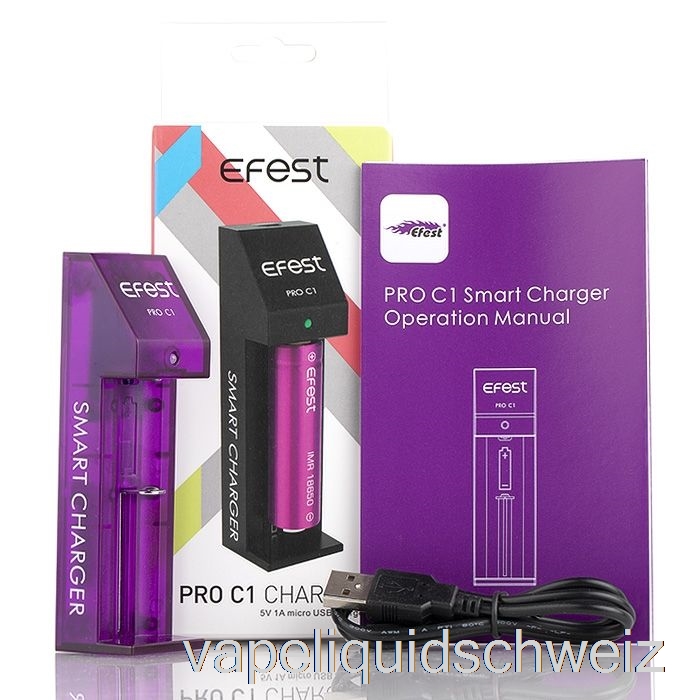 Efest Pro C1 1-Bay Smart Batterieladegerät Vape Schweiz