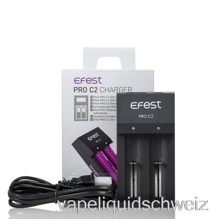 Efest Pro C2 2-Bay Smart Batterieladegerät Vape Schweiz