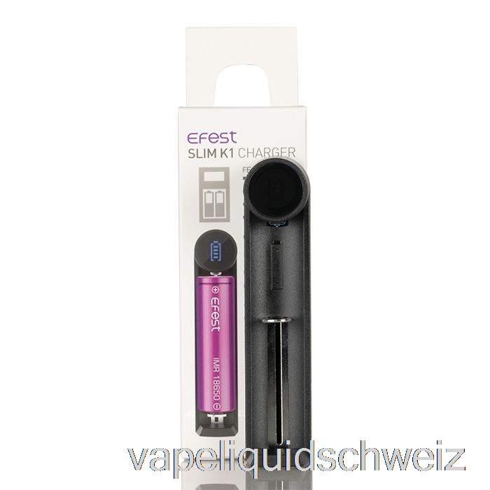 Efest Slim K1 Single-Slot-Akkuladegerät Vape Liquid E-Liquid Schweiz