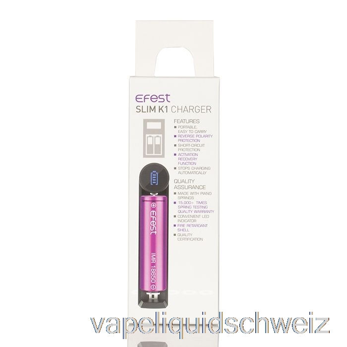 Efest Slim K1 Single-Slot-Akkuladegerät Vape Liquid E-Liquid Schweiz
