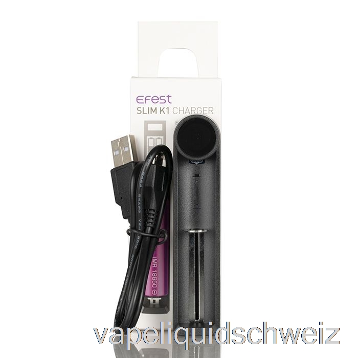 Efest Slim K1 Single-Slot-Akkuladegerät Vape Liquid E-Liquid Schweiz