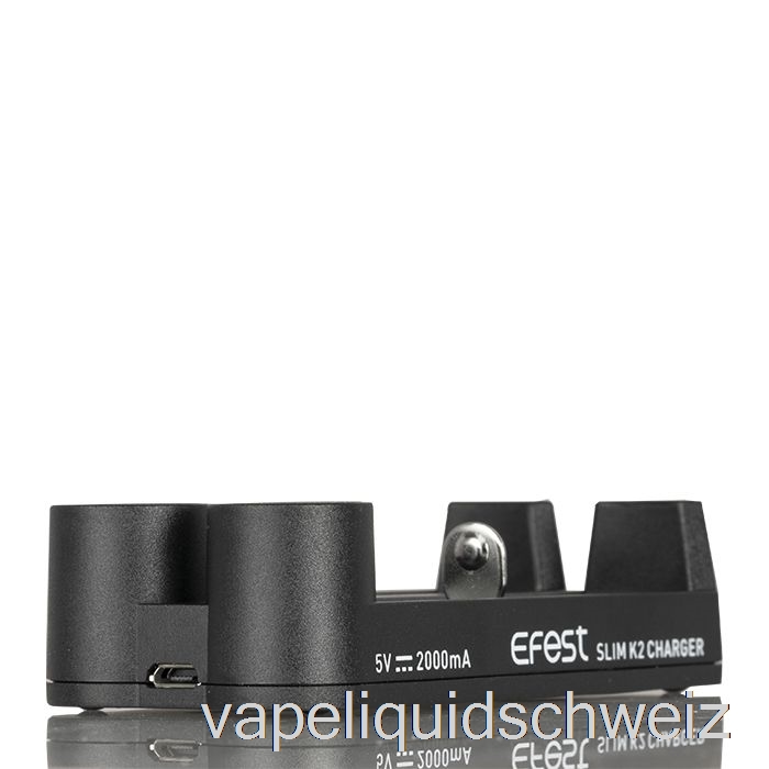 Efest Slim K2 Akkuladegerät Mit Zwei Steckplätzen Für Vape Ohne Nikotin