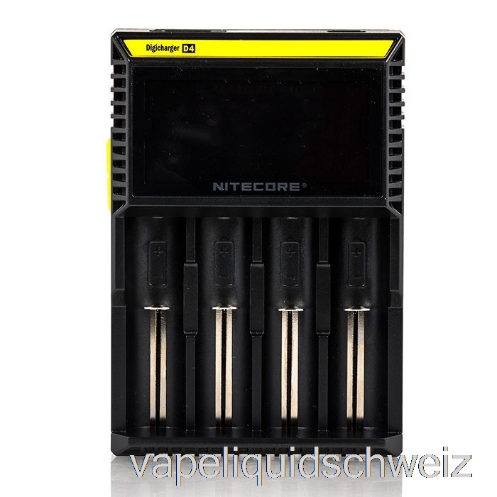 Nitecore D4 Akkuladegerät (4-Schacht) Vape Liquid E-Liquid Schweiz