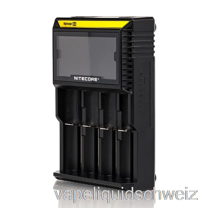 Nitecore D4 Akkuladegerät (4-Schacht) Vape Liquid E-Liquid Schweiz