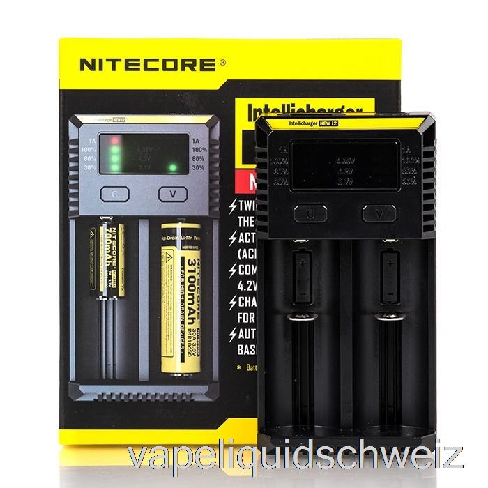 Nitecore I2 Akkuladegerät (2-Schacht) Vape Ohne Nikotin