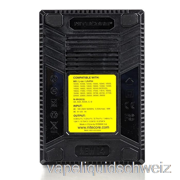 Nitecore I4 Batterieladegerät V2 (4-Bay) Vape Ohne Nikotin