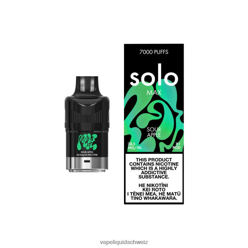 Vape Shop Zürich - Solo MAX Schote saurer Apfel 8JN00480